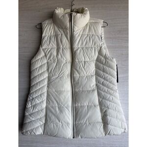NWT Tommy Hilfiger women's Ivy Cream  Quilted puffer vest Zip Pockets size S